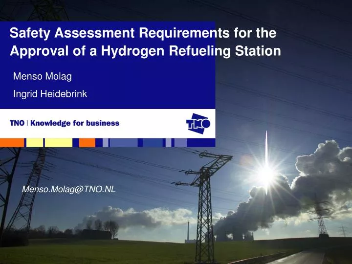safety assessment requirements for the approval of a hydrogen refueling station