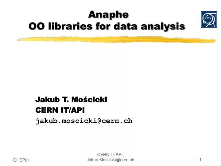 anaphe oo libraries for data analysis