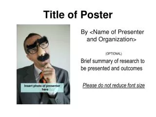 Title of Poster