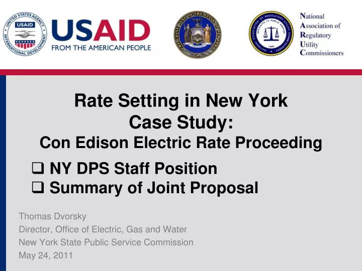 rate setting in new york case study con edison electric rate proceeding