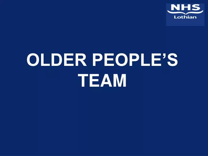 older people s team