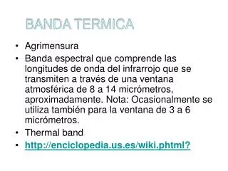 banda termica