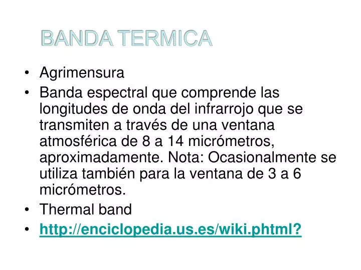 banda termica