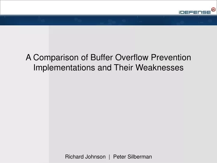 a comparison of buffer overflow prevention implementations and their weaknesses