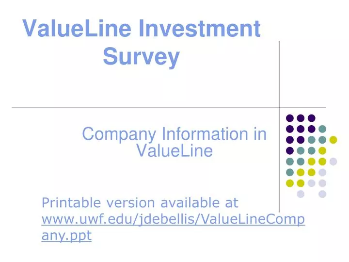 valueline investment survey
