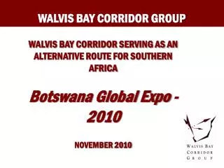 WALVIS BAY CORRIDOR GROUP