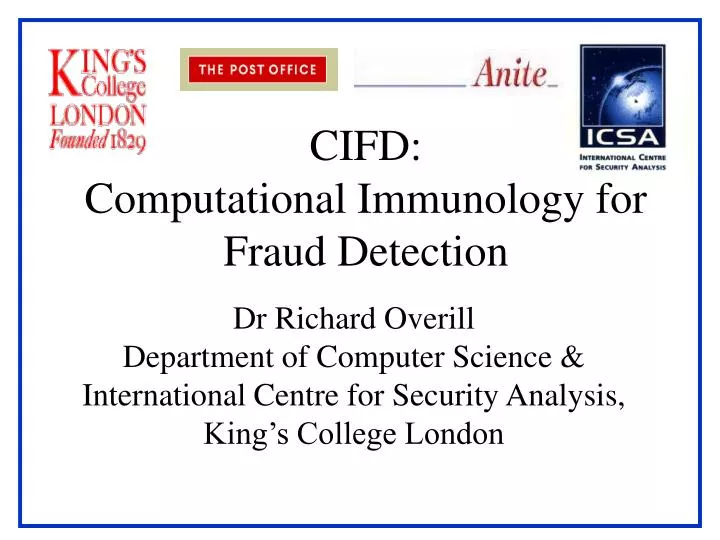 cifd computational immunology for fraud detection