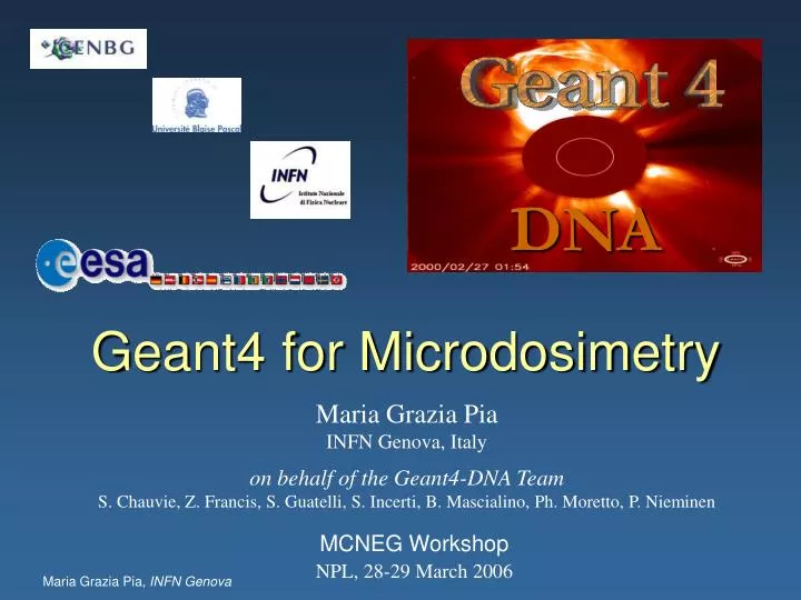 geant4 for microdosimetry