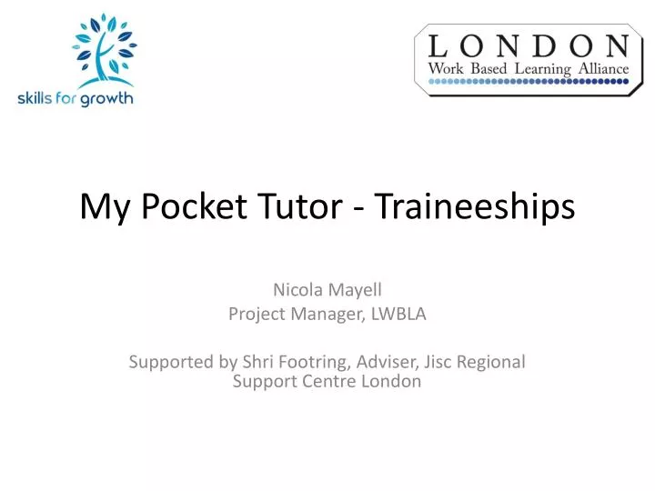 my pocket tutor traineeships