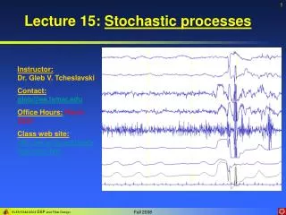 lecture 15 stochastic processes