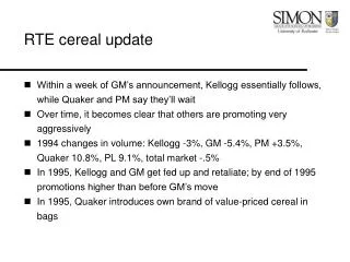 RTE cereal update