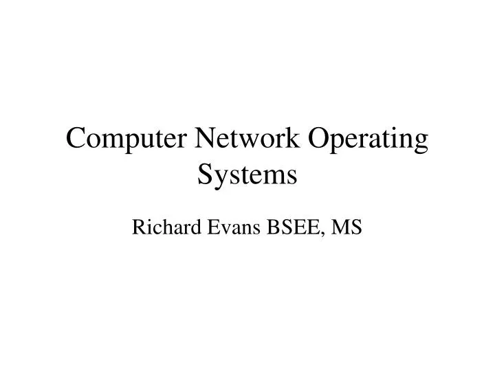 computer network operating systems