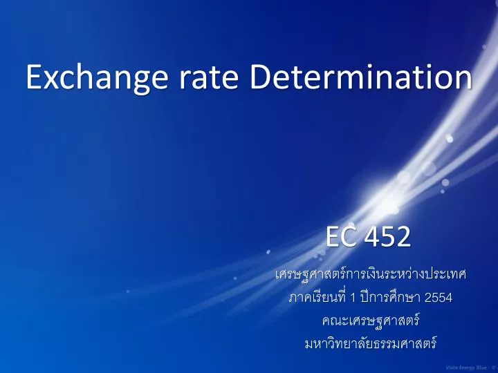 exchange rate determination