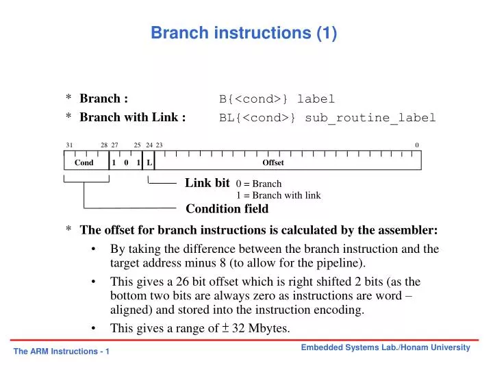 branch instructions 1