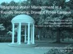 Integrated Water Management at a Rapidly Growing, Drought Prone Campus - slide 1
