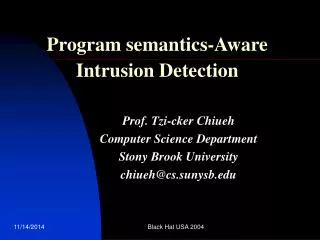 Program semantics-Aware Intrusion Detection