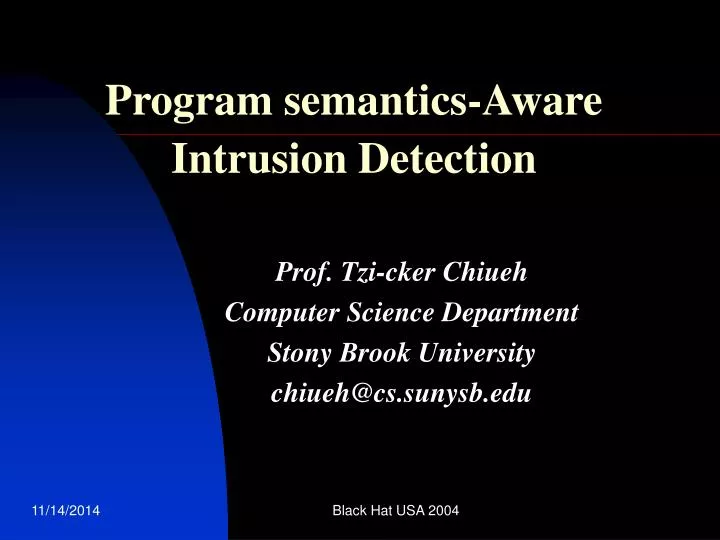 program semantics aware intrusion detection