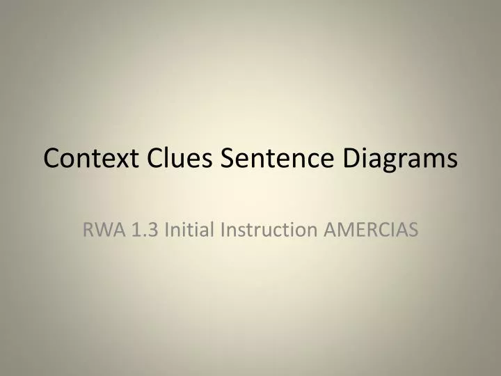 context clues sentence diagrams