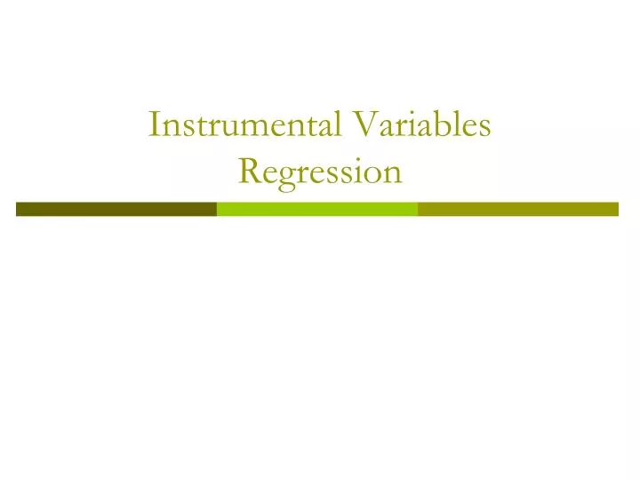 instrumental variables regression
