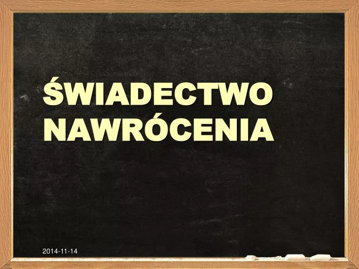 wiadectwo nawr cenia