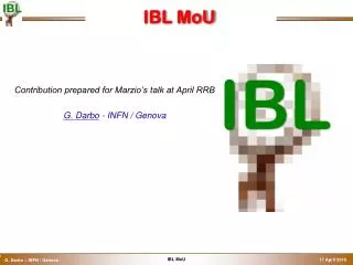 IBL MoU