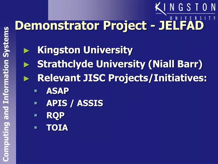 demonstrator project jelfad