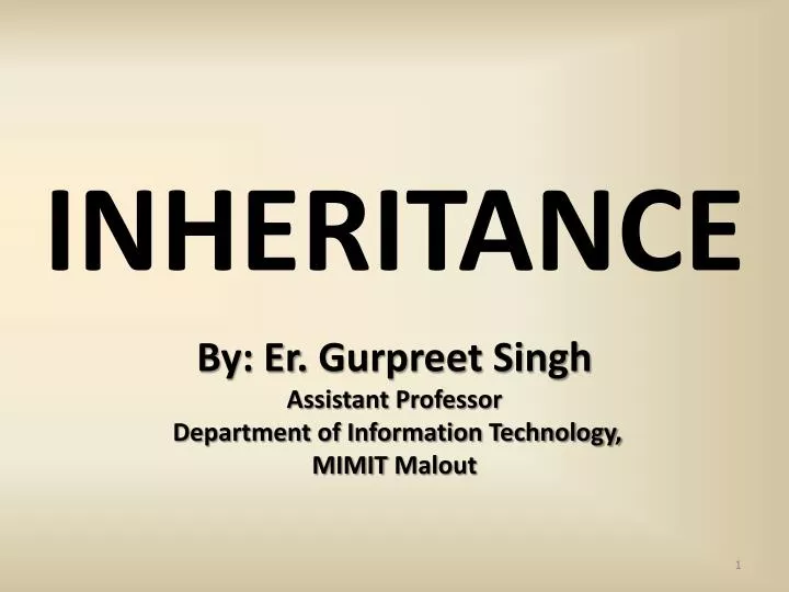 inheritance