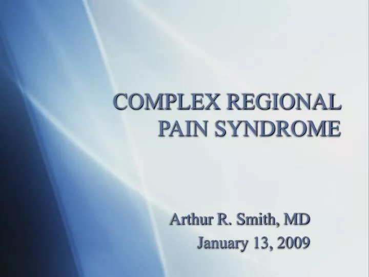 complex regional pain syndrome