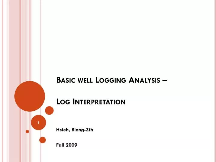basic well logging analysis log interpretation