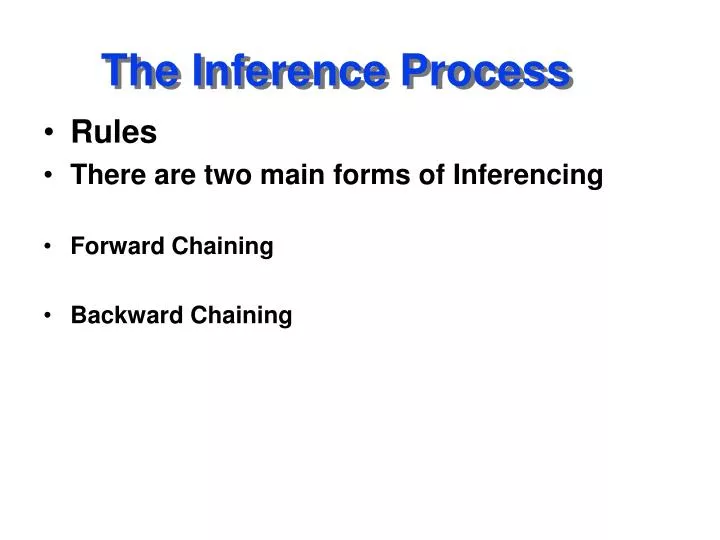 the inference process