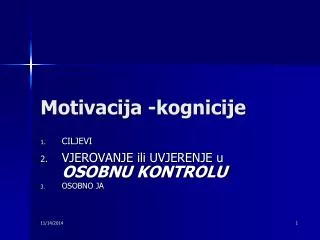 motivacija kognicije