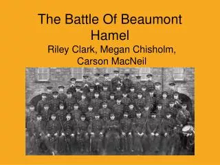 The Battle Of Beaumont Hamel