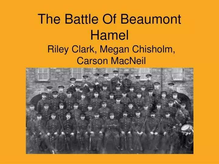 the battle of beaumont hamel