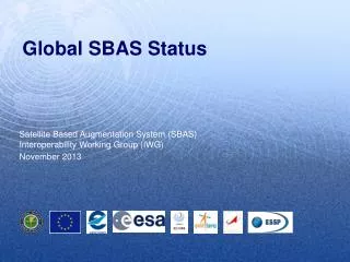 Global SBAS Status