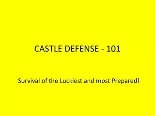 CASTLE DEFENSE - 101