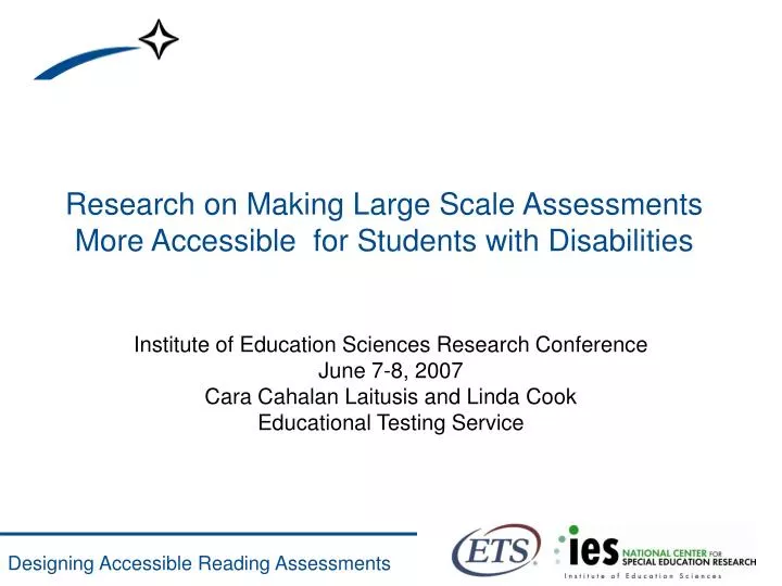research on making large scale assessments more accessible for students with disabilities