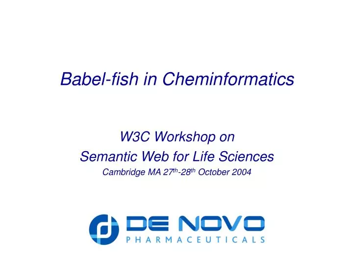 babel fish in cheminformatics