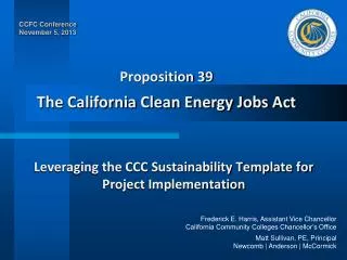 leveraging the ccc sustainability template for project implementation