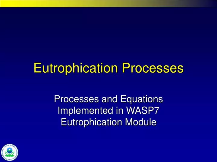 eutrophication processes