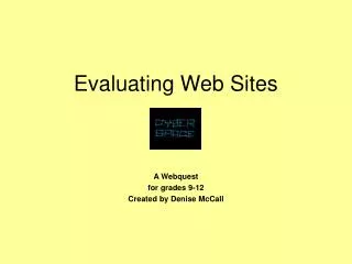 Evaluating Web Sites