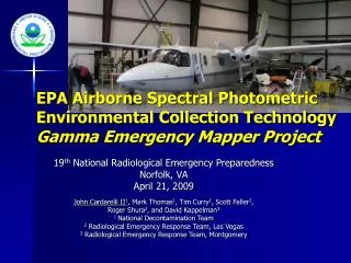 19 th National Radiological Emergency Preparedness Norfolk, VA April 21, 2009