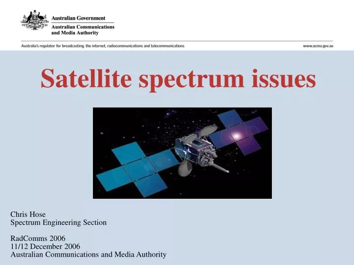 satellite spectrum issues