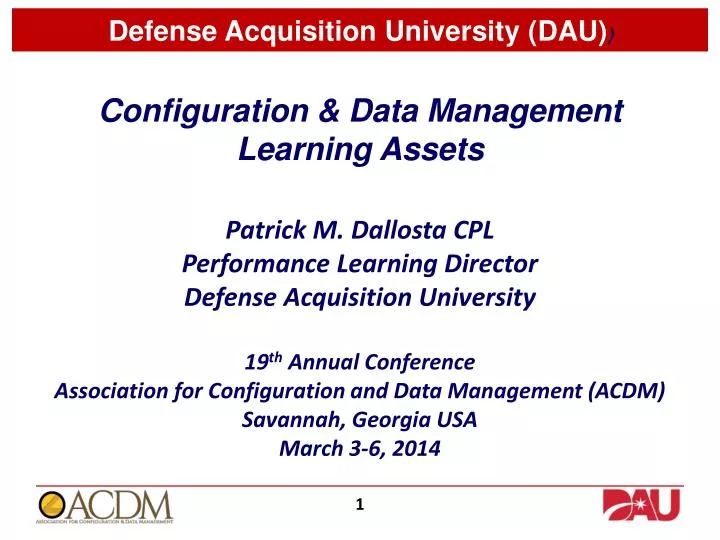 configuration data management learning assets