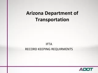 Arizona Department of Transportation