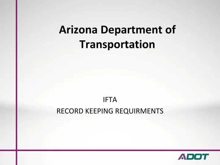 arizona department of transportation