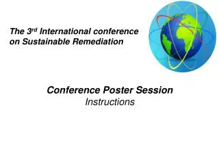 The 3 rd International conference on Sustainable Remediation
