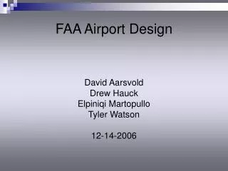 FAA Airport Design