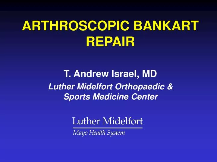 arthroscopic bankart repair