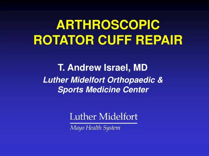 arthroscopic rotator cuff repair