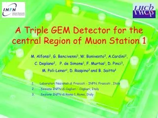 A Triple GEM Detector for the central Region of Muon Station 1